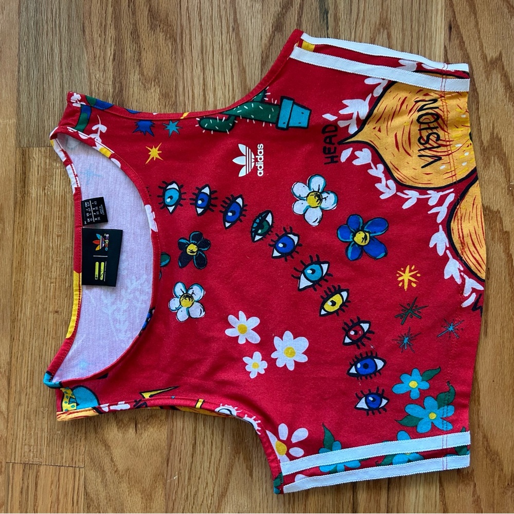 Adidas Pharrell Williams artist collaboration cropped tank top